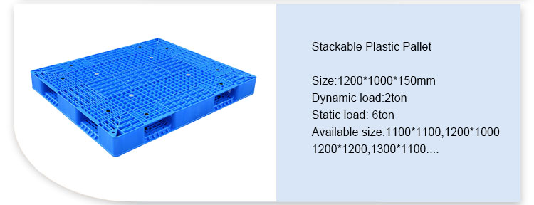Heavy duty double sides euro HDPE large stackable reversible plastic pallet
